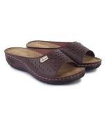 Beautiful Brown color synthetic material flats for women