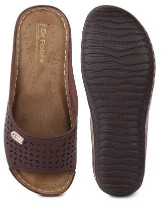 Beautiful Brown color synthetic material flats for women 5