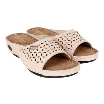 Beautiful Cream color synthetic material flats for women 1