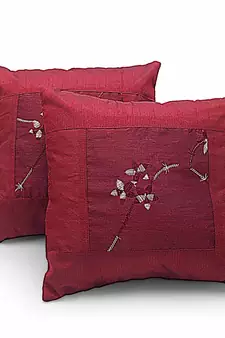 Fancy Embroidered Booti 2 Pc. Cushion Covers Set