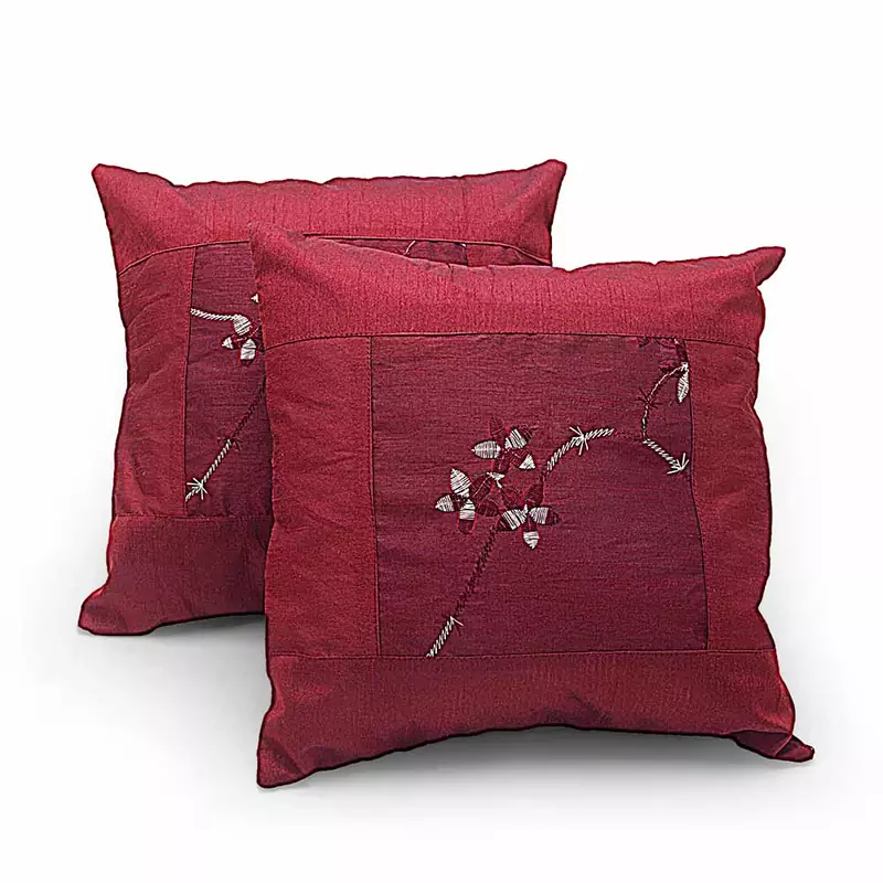 Fancy Embroidered Booti 2 Pc. Cushion Covers Set