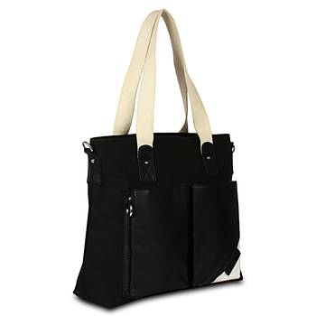 Unisex Canvas & faux Leather Sholder Hand bags Cum messenger bag 2