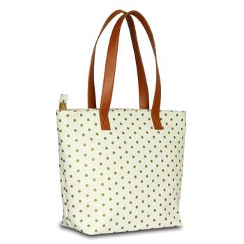 Women Canvas Dot Print Hand bag 2