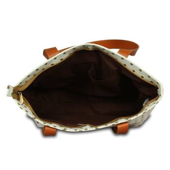 Women Canvas Dot Print Hand bag 4
