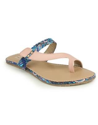 Beautiful Blue color synthetic material flats for womens 2