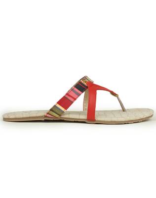 Beautiful Red color synthetic material flats for womens 4