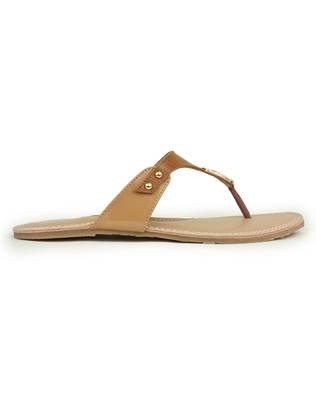Beautiful Tan color synthetic material flats for womens 4