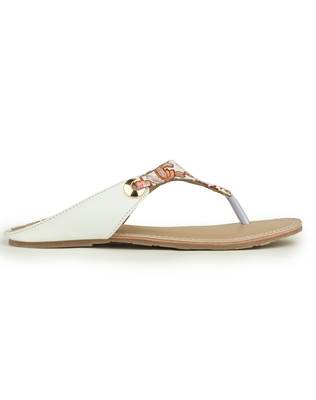 Beautiful White color synthetic material flats for womens 4