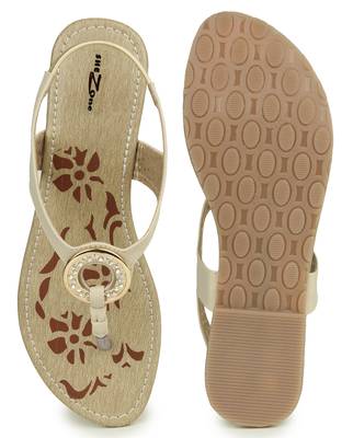 Beautiful Cream color synthetic material flats for womens 5