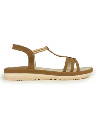 Beautiful Beige color synthetic material flats for womens 4