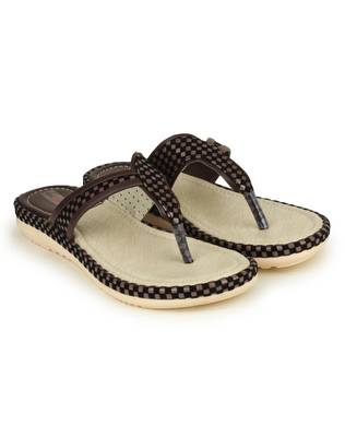 Beautiful Brown color synthetic material flats for womens 1