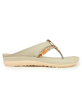 Beautiful Cream color synthetic material flats for womens 4