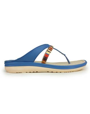 Beautiful Blue color synthetic material flats for womens 4