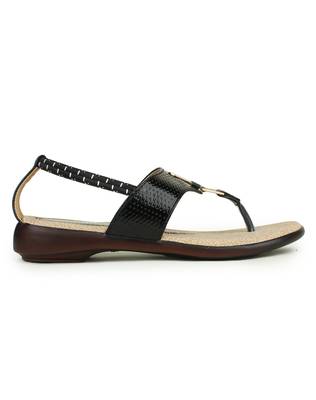 Beautiful Black color synthetic material flats for womens 4