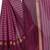 Maroon striped print cotton saree with blouse