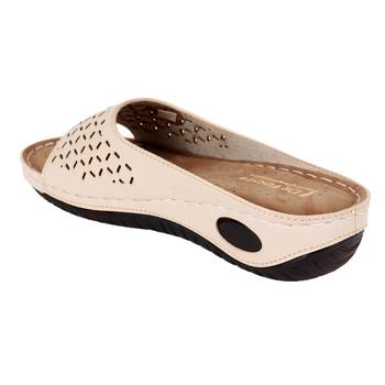 Beautiful Cream color synthetic material flats for women 4
