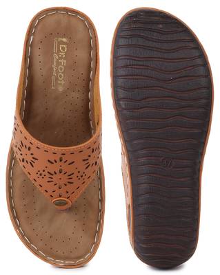 Beautiful Tan color synthetic material flats for women 5