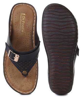 Beautiful Black color synthetic material flats for women 5