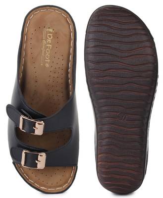 Beautiful Black color synthetic material flats for women 5
