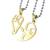 Saizen Couple Love Heart Lock And Key Design Gold Plated Locket Pendent For Him And Her
