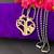 Saizen Couple Love Heart Lock And Key Design Gold Plated Locket Pendent For Him And Her