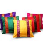 Brocade Striped Assorted 5 Pc. Cushion Covers Set