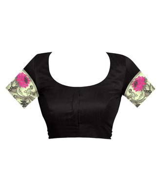 Black Woven Jacquard Saree With Blouse 4