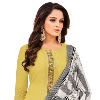 Yellow Embroidered Chanderi Silk Salwar 3