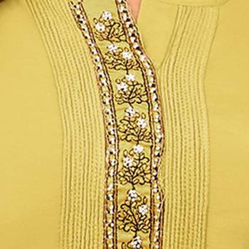 Yellow Embroidered Chanderi Silk Salwar 4