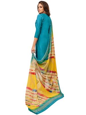 Teal-green embroidered chanderi silk salwar 2