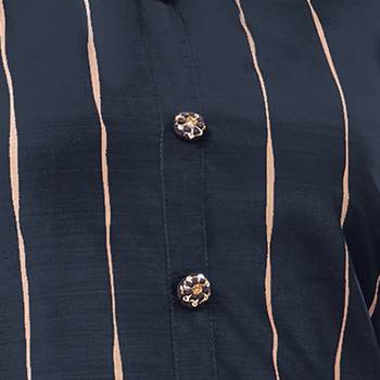 Navy-blue printed chanderi silk salwar 4