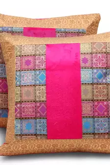 Rajasthani Stylish 2 Pc. Velvet Cushion Covers Set