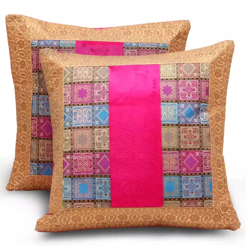 Rajasthani Stylish 2 Pc. Velvet Cushion Covers Set