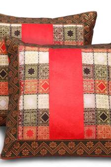 Sanganeri Traditional Design 2Pc Cushion Cover Set