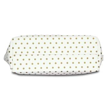 Women Canvas Office Tote Bag in Polka Dots Print 3