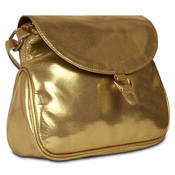Women Canvas Sling Bag Golden Color 2
