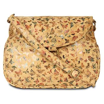 Women Leather Butterfly Print Sling Bags 1