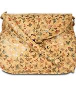 Women Leather Butterfly Print Sling Bags