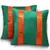 Brocade Striped 2Pc. Decorative Cushion Covers Set