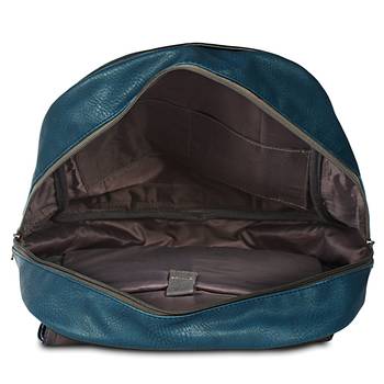 Women Leather Backpack for Laptop in green and blue Color 4