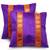 Modern Brocade Striped 2 Pc. Cushion Covers Set