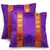 Modern Brocade Striped 2 Pc. Cushion Covers Set