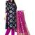 navy blue woven brocade unstitched salwar with dupatta