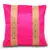 Paisley Design Stripes 2Pc Pink Cushion Covers Set