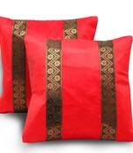 Modern Style Brocade Stripes 2Pc Cushion Cover Set