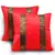 Modern Style Brocade Stripes 2Pc Cushion Cover Set