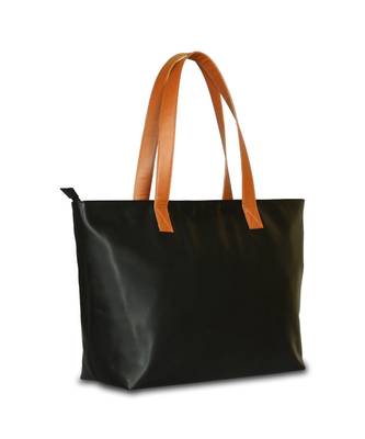 Women Leather Office Tote Bag in Black Color 2