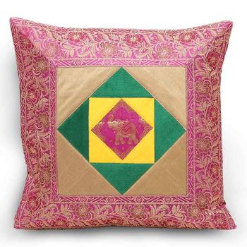 Ethnic Floral Design 2 Pc Fancy Cushion Covers Set 2