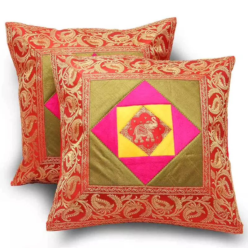 Ethnic Paisley Designer 2 Pc. Cushion Covers Set 8