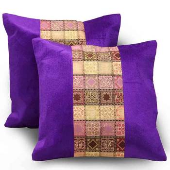 Designer 2 Pc. Decorative Blue Cushion Covers Set 1